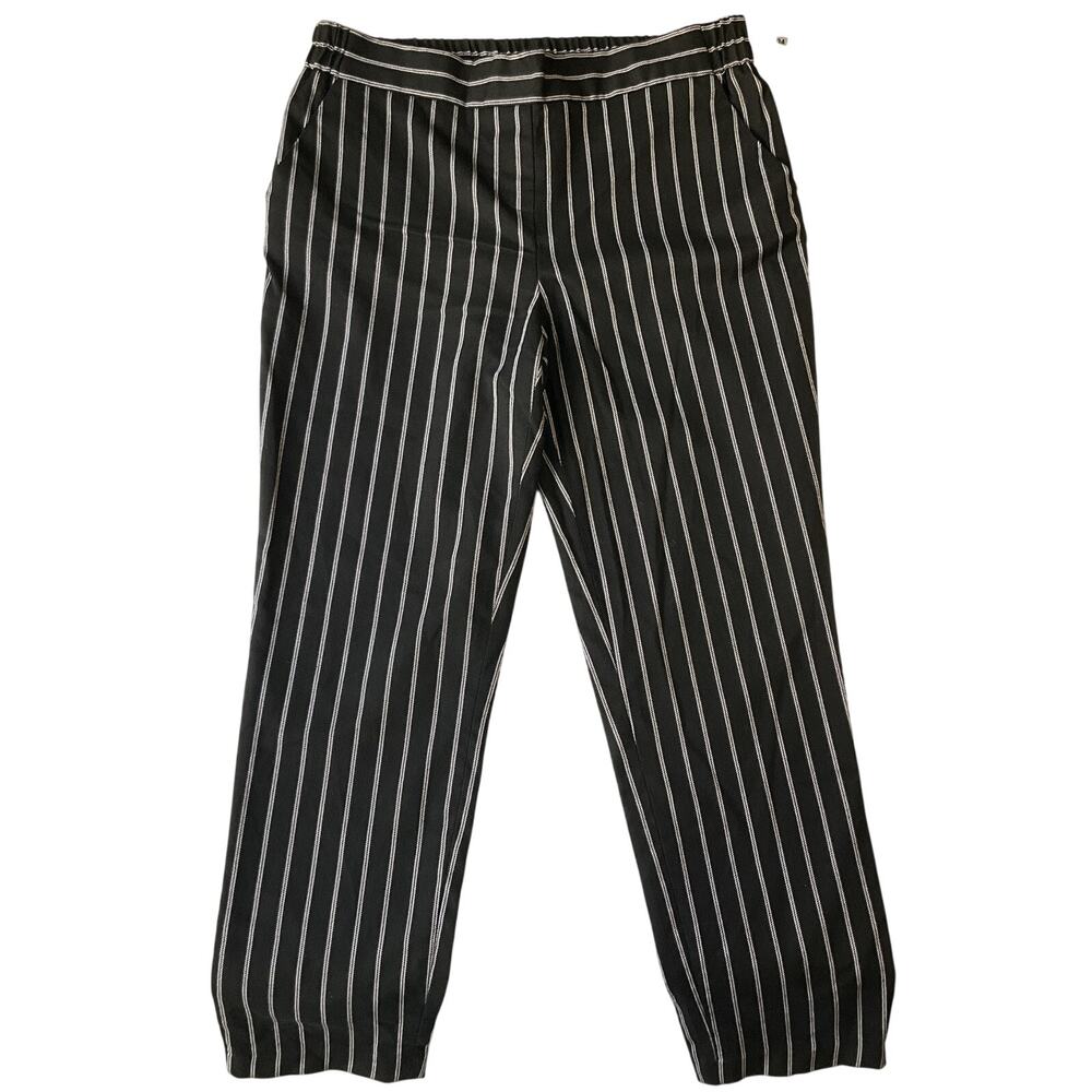 Cynthia Rowley Women Pants Size 10 Black Striped 27" Inseam Stretch 31” Waist